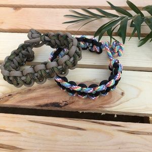 Custom Handmade Two Color Paracord Bracelet